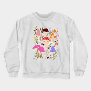 Enchanted Forest Floor: A Mycological Mosaic Crewneck Sweatshirt